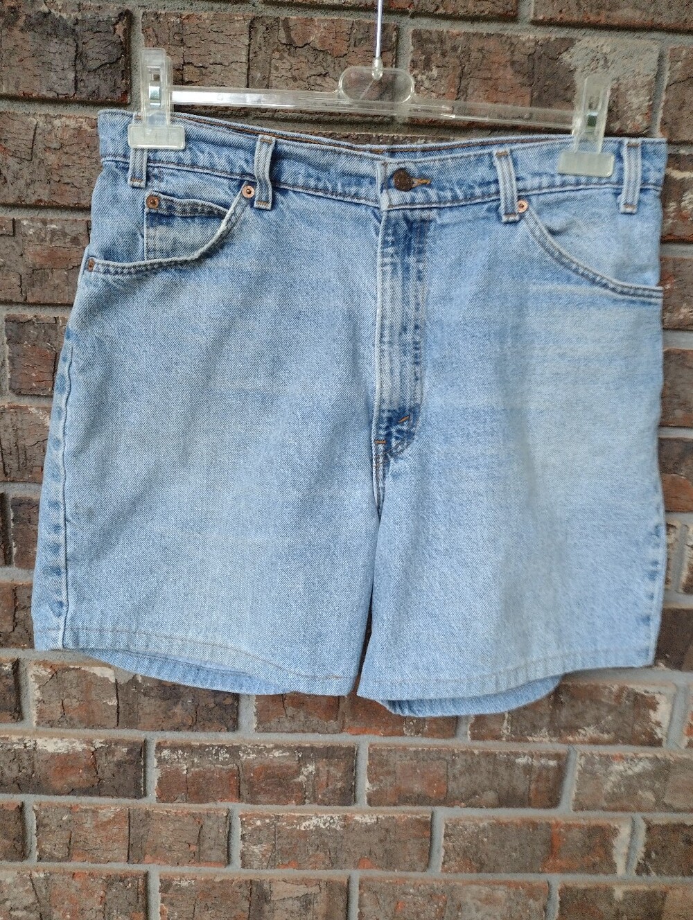 NOT FOR SALE  90's Levi's 550 Shorts Mens Sz 34 Relaxed Fit Blue Jean Orange - Picture 2 of 7